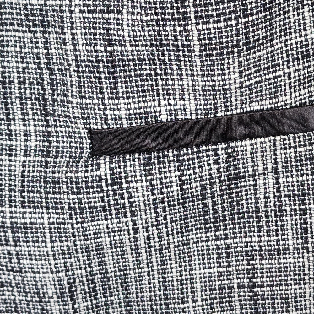H&M size 12 grey black tweed bomber style jacket blazer - Picture 5 of 10